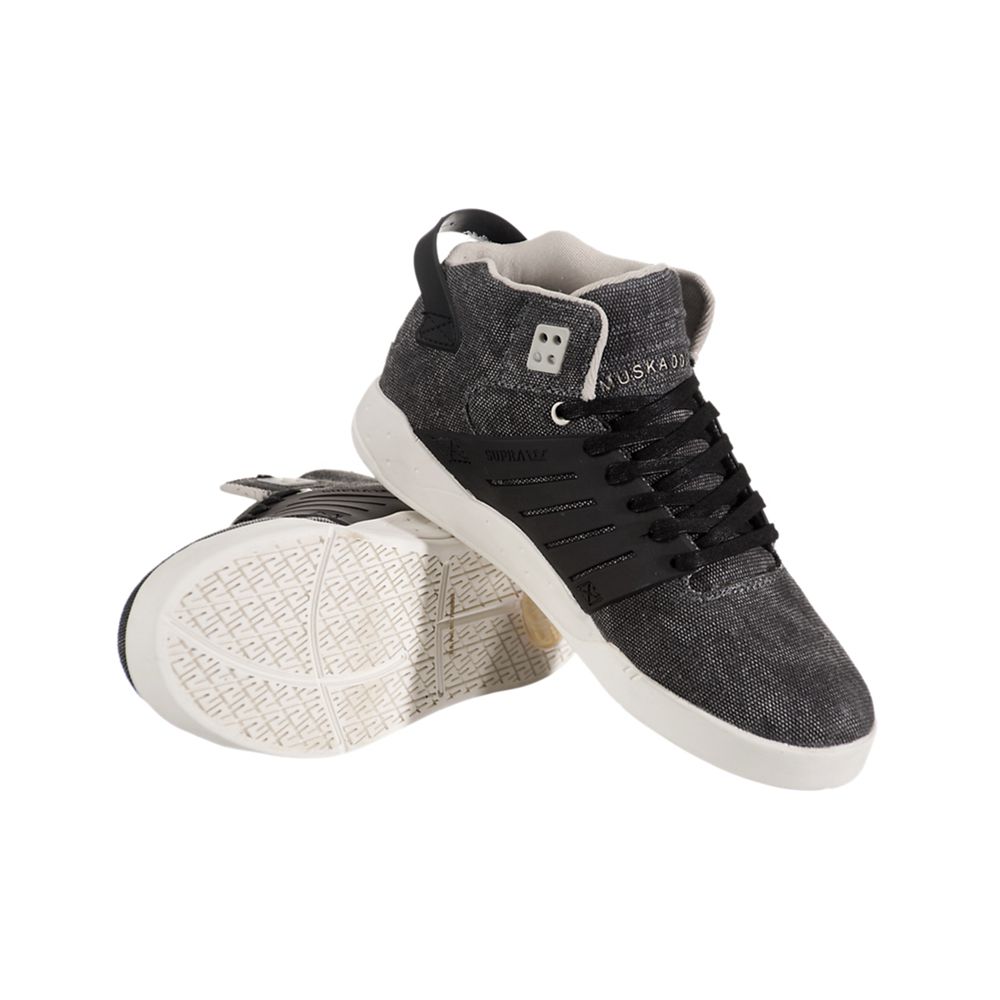 Chaussures de Skate Supra SkyTop III Grise Noir Black Homme | STA-79104445